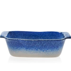 Libbey Artisan Stoneware Loaf Dish, 9-inch by 5-inch Ceramic Ombre Loaf Dish